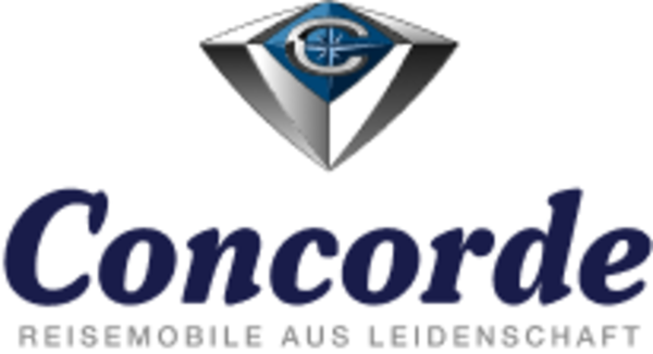 Unternehmenslogo von Concorde mit dem Claim: "Reisemobile aus Leidenschaft"